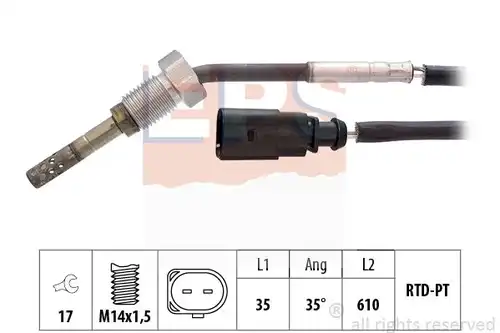 датчик, температура на изгорелите газове MDR EPS-1220 199