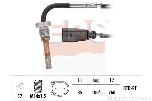 датчик, температура на изгорелите газове MDR EPS-1220 314