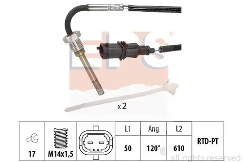 датчик, температура на изгорелите газове MDR EPS-1220 329