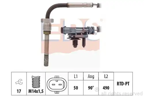 датчик, температура на изгорелите газове MDR EPS-1220 356