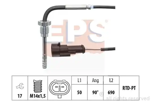 датчик, температура на изгорелите газове MDR EPS-1220 367