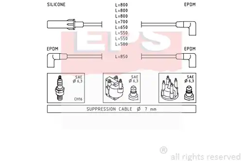 комплект запалителеи кабели MDR EPS-1499 181