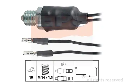 включвател, светлини за движение на заден ход MDR EPS-1860 055