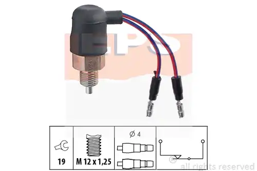 включвател, светлини за движение на заден ход MDR EPS-1860 322