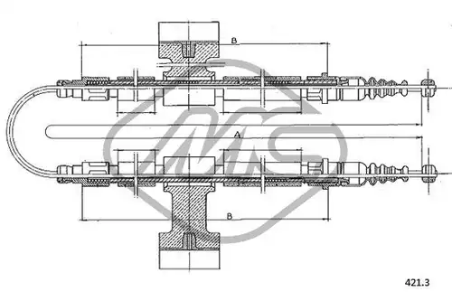 жило за ръчна спирачка Metalcaucho 82087