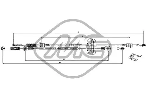 въжен механизъм, ръчна трансмисия Metalcaucho 82291