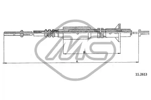 въжен механизъм, задействане на съединителя Metalcaucho 82419