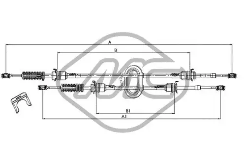 въжен механизъм, ръчна трансмисия Metalcaucho 82427