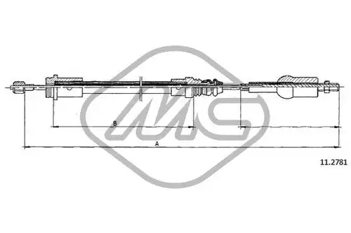 въжен механизъм, задействане на съединителя Metalcaucho 82918