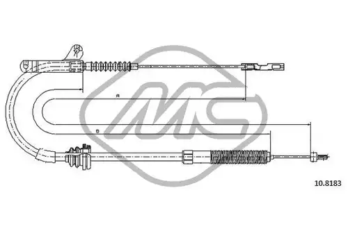 жило за ръчна спирачка Metalcaucho 83569