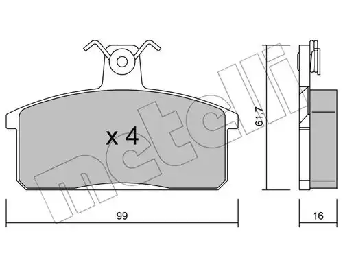 накладки METELLI 22-0026-0