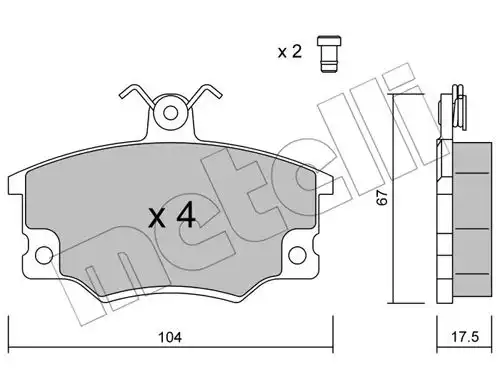 накладки METELLI 22-0030-1