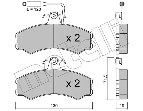 накладки METELLI 22-0031-0