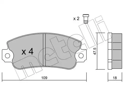 накладки METELLI 22-0033-1