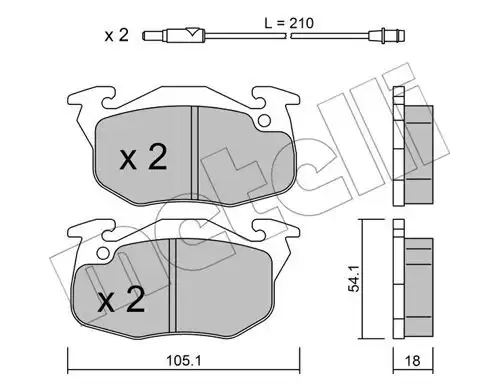 накладки METELLI 22-0037-0