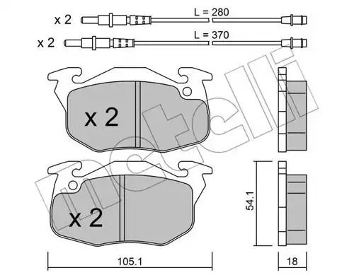 накладки METELLI 22-0037-1