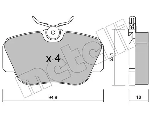 накладки METELLI 22-0041-0