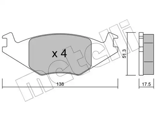 накладки METELLI 22-0047-0