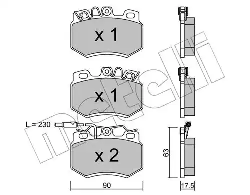 накладки METELLI 22-0049-1