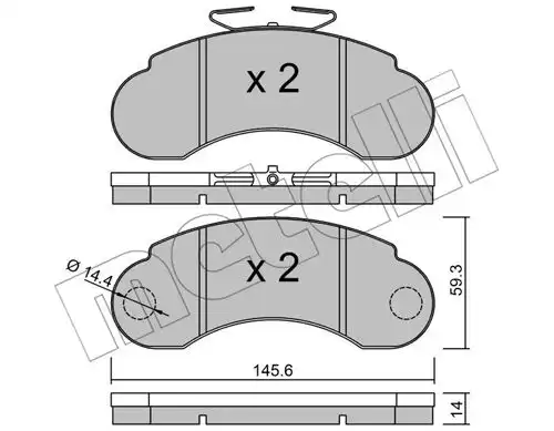 накладки METELLI 22-0055-0