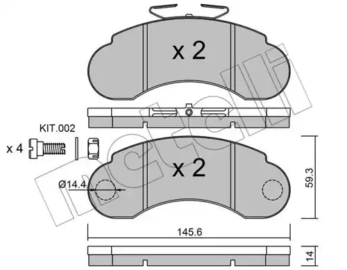 накладки METELLI 22-0055-1