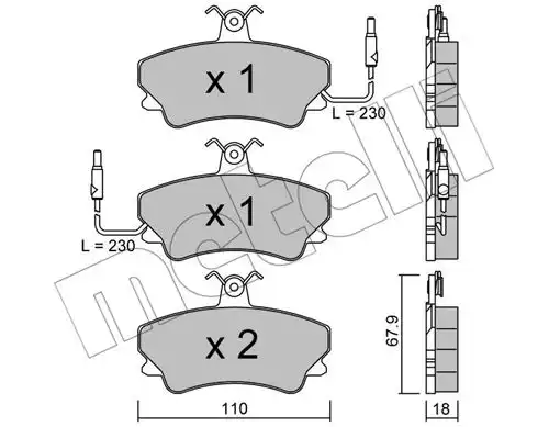 накладки METELLI 22-0069-0