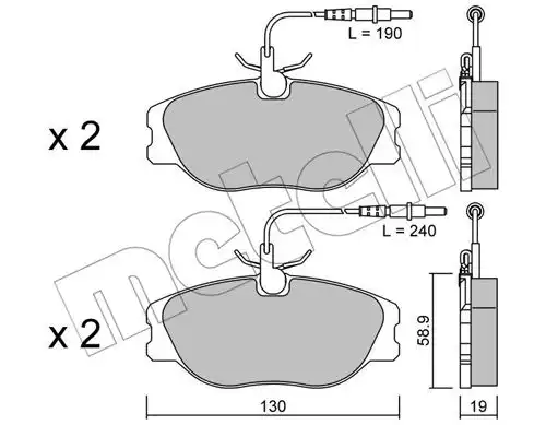 накладки METELLI 22-0072-3