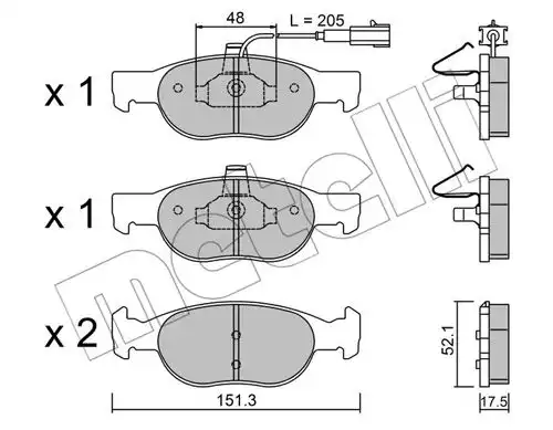 накладки METELLI 22-0079-0