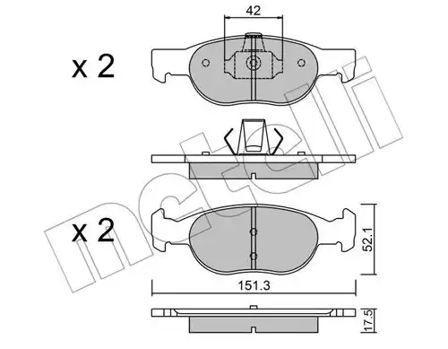 накладки METELLI 22-0079-1