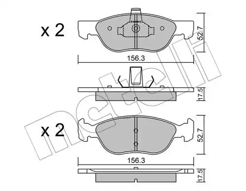 накладки METELLI 22-0082-2