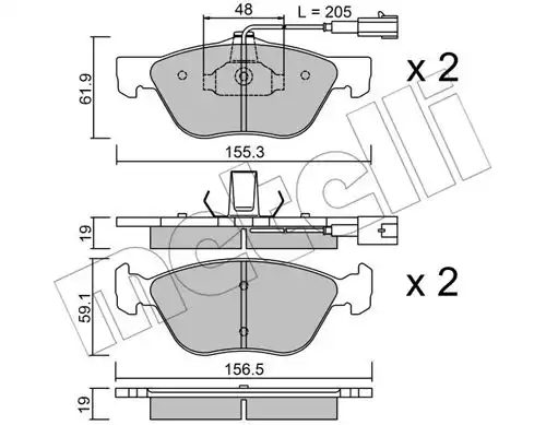 накладки METELLI 22-0083-0