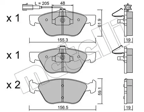 накладки METELLI 22-0083-2