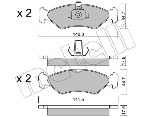 накладки METELLI 22-0088-0