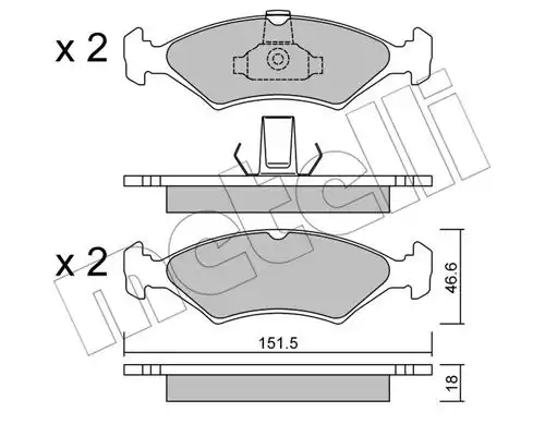 накладки METELLI 22-0093-0