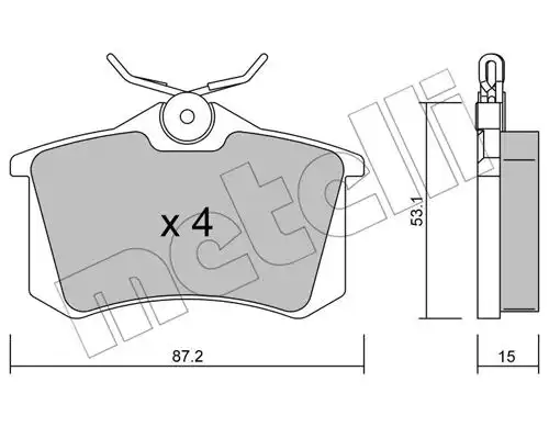 накладки METELLI 22-0100-0