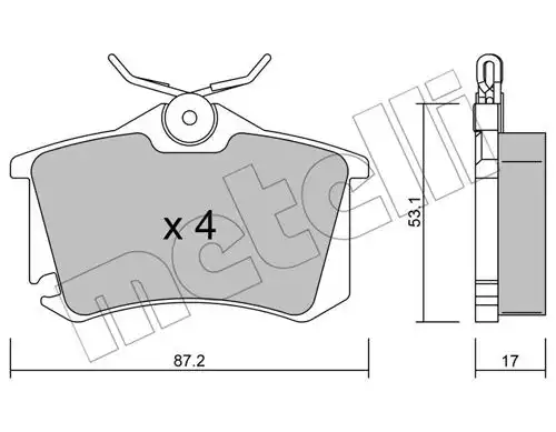 накладки METELLI 22-0100-5