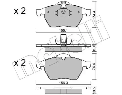 накладки METELLI 22-0118-0