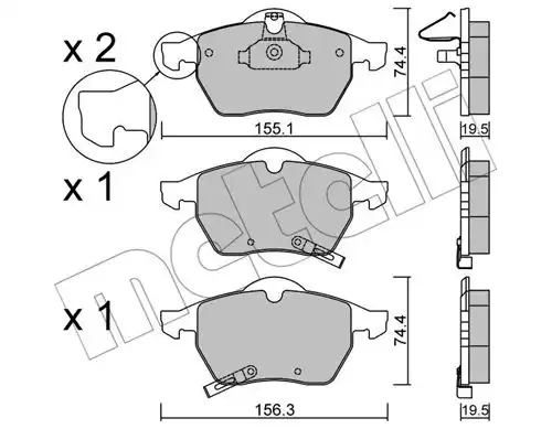 накладки METELLI 22-0118-1