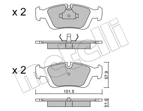 накладки METELLI 22-0124-0