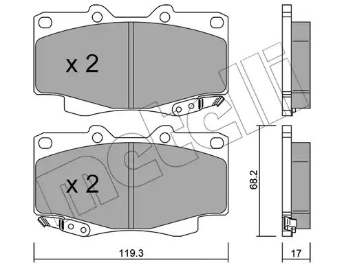 накладки METELLI 22-0129-1