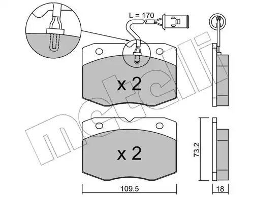 накладки METELLI 22-0139-0