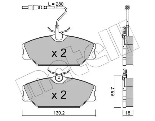 накладки METELLI 22-0142-0