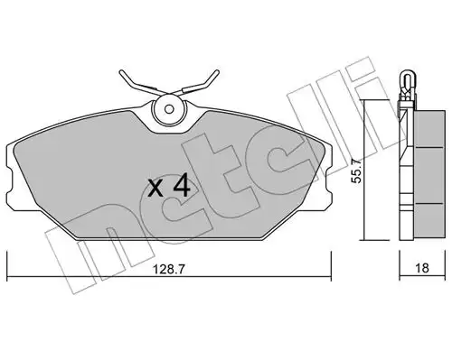 накладки METELLI 22-0142-2