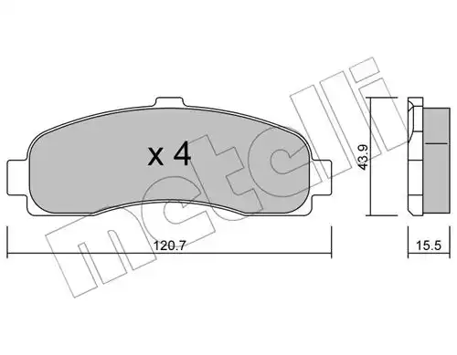 накладки METELLI 22-0145-0