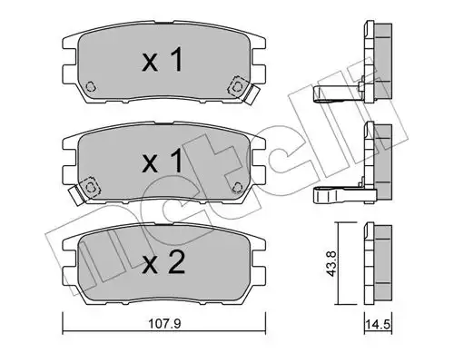 накладки METELLI 22-0151-0