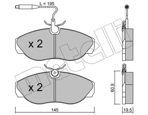 накладки METELLI 22-0154-0