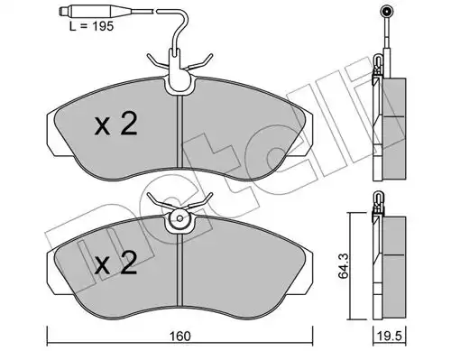 накладки METELLI 22-0155-0