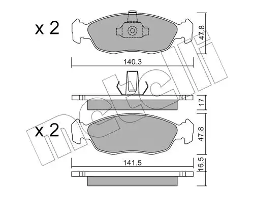 накладки METELLI 22-0156-1