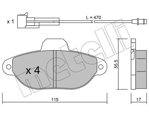 накладки METELLI 22-0159-0