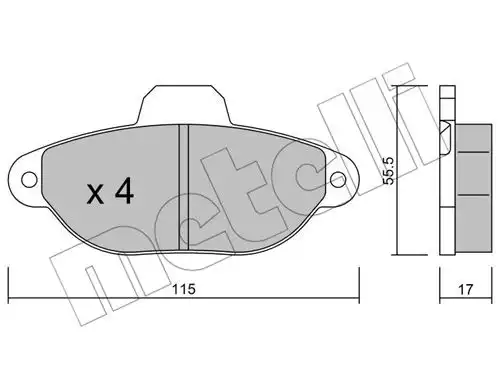 накладки METELLI 22-0159-1